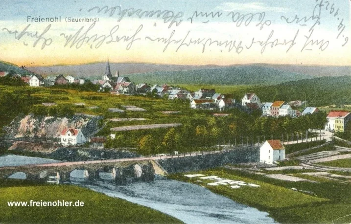 Freienohler Ruhrbrücke, ca. 1905