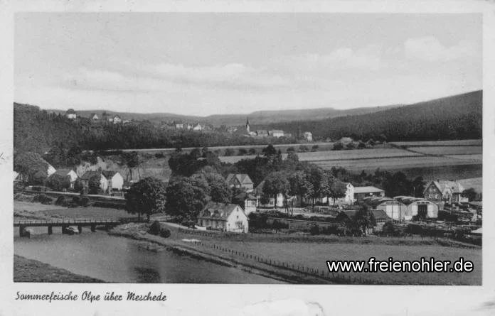 Blick auf Freienohl von Olpe, ca. 1930-1940
