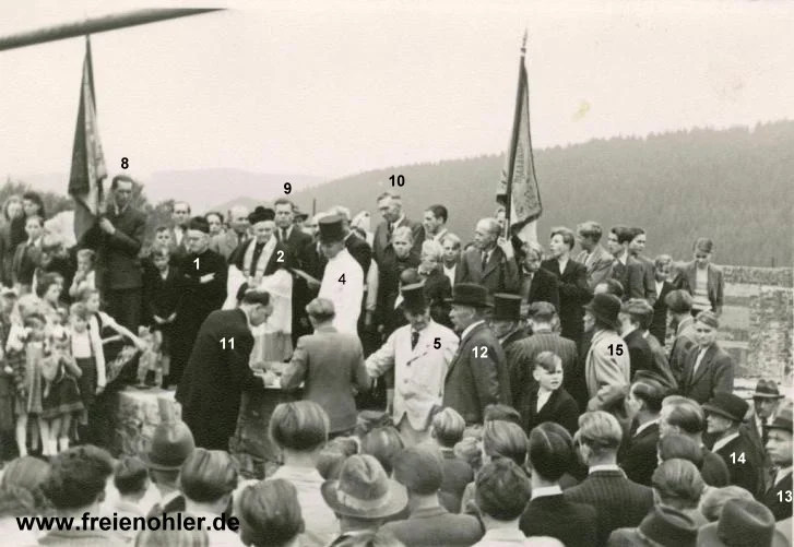 Grundsteinlegung für die Schützenhalle am 19. Juni 1949