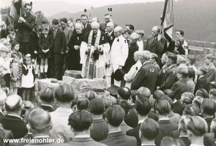 Grundsteinlegung für die Schützenhalle am 19. Juni 1949