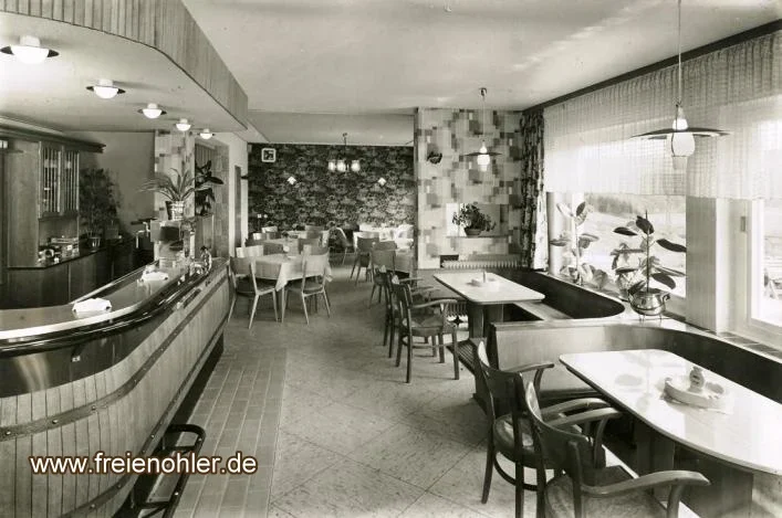 Hotel-Pension Waldterrassen - Innenansicht, ca. 1962