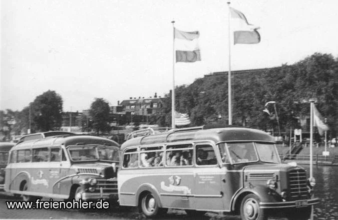 Busunternehmer Gustav Zacharias 1955 in Amsterdam