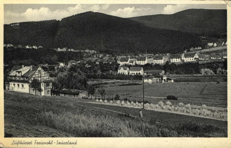 Freienohl um 1959 (Blick von der Rietbüsche)