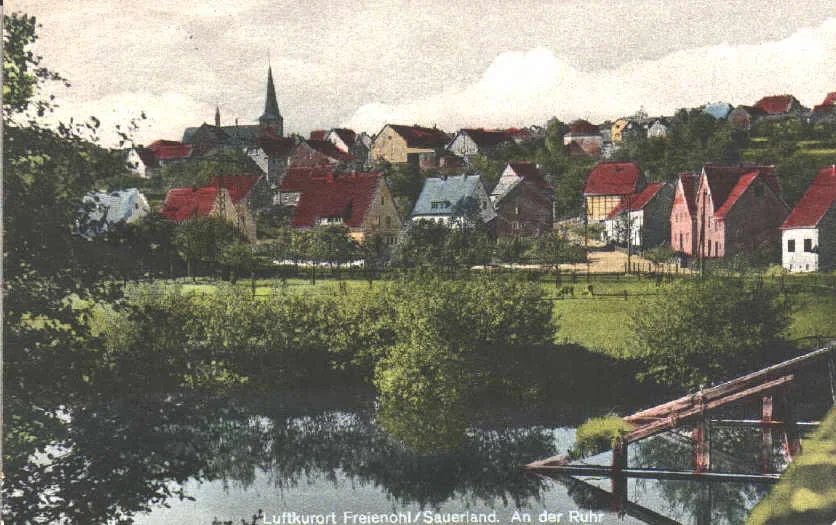 Freienohl - Blick von der alten Ruhrbrücke