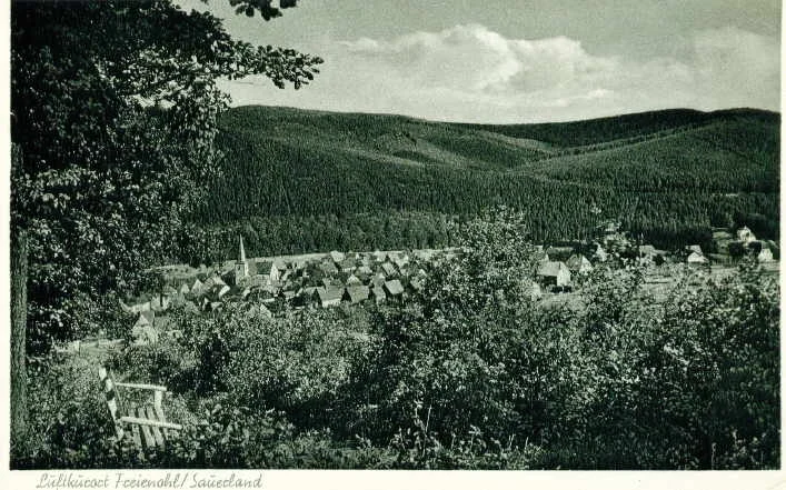Blick von den sieben Eichen um 1950