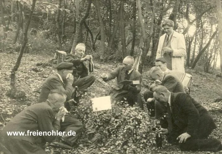 Ausflug der Gemeindeverwaltung und der Gemeindevertretung in die Giesmecke um 1930.
