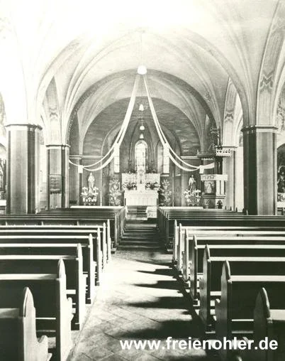 Innenraum der Pfarrkirche vor 1959