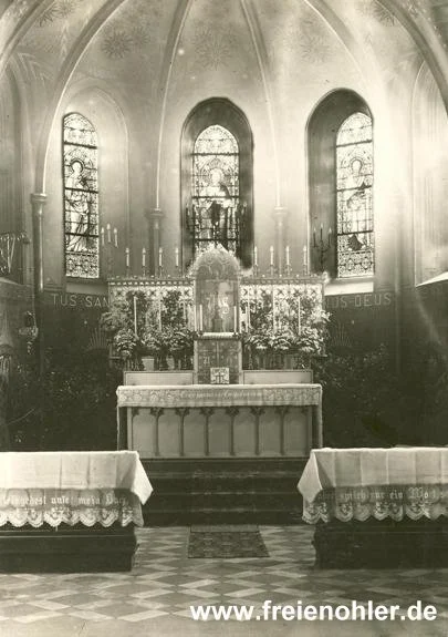 Innenraum der Pfarrkirche vor 1959