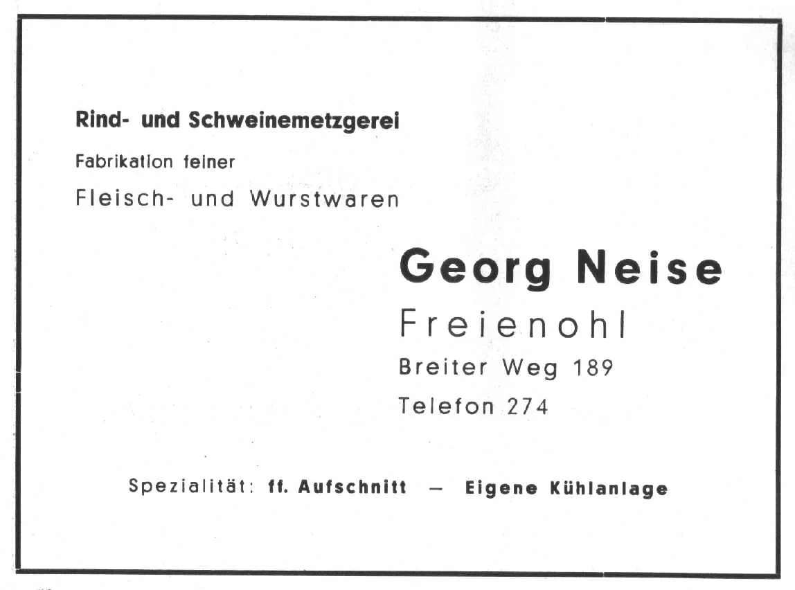 Metzgerei Georg Neise