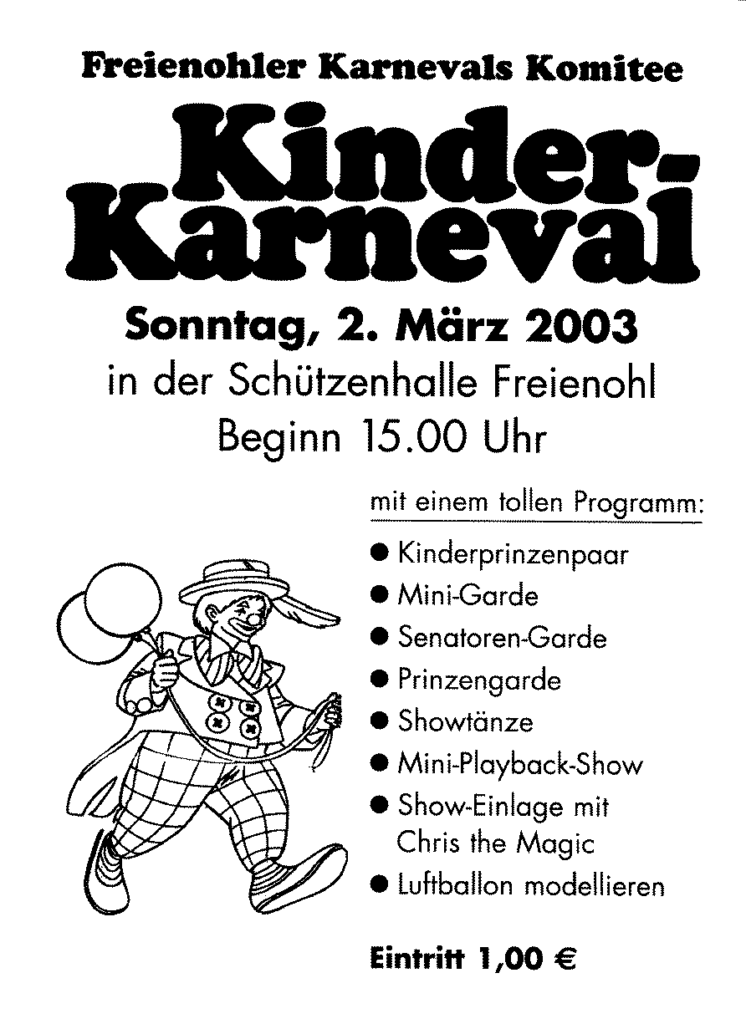 Kinderkarneval in Freienohl wird groß geschrieben.