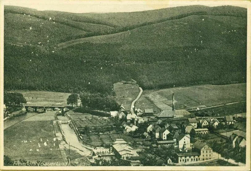 Blick ins Ruhrtal auf die alte Ziegelei, ca. 1915