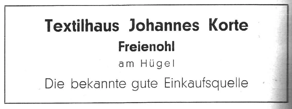 Textilverkauf Johannes Korte