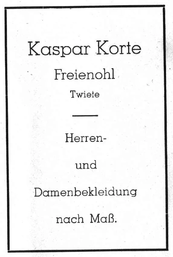 Textilverkauf Kaspar Korte