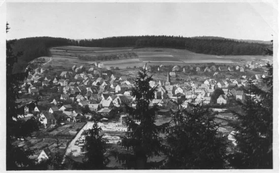 Freienohl um 1952 (Bau der Schützenhalle)