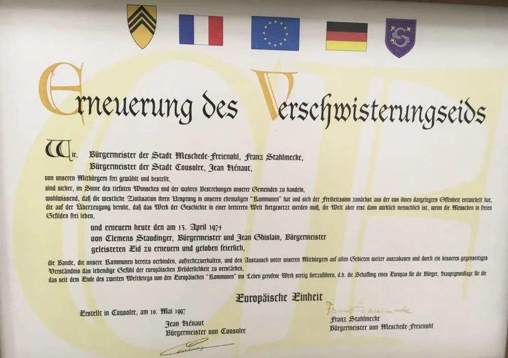 Urkunde über das Partnerschaftsabkommen