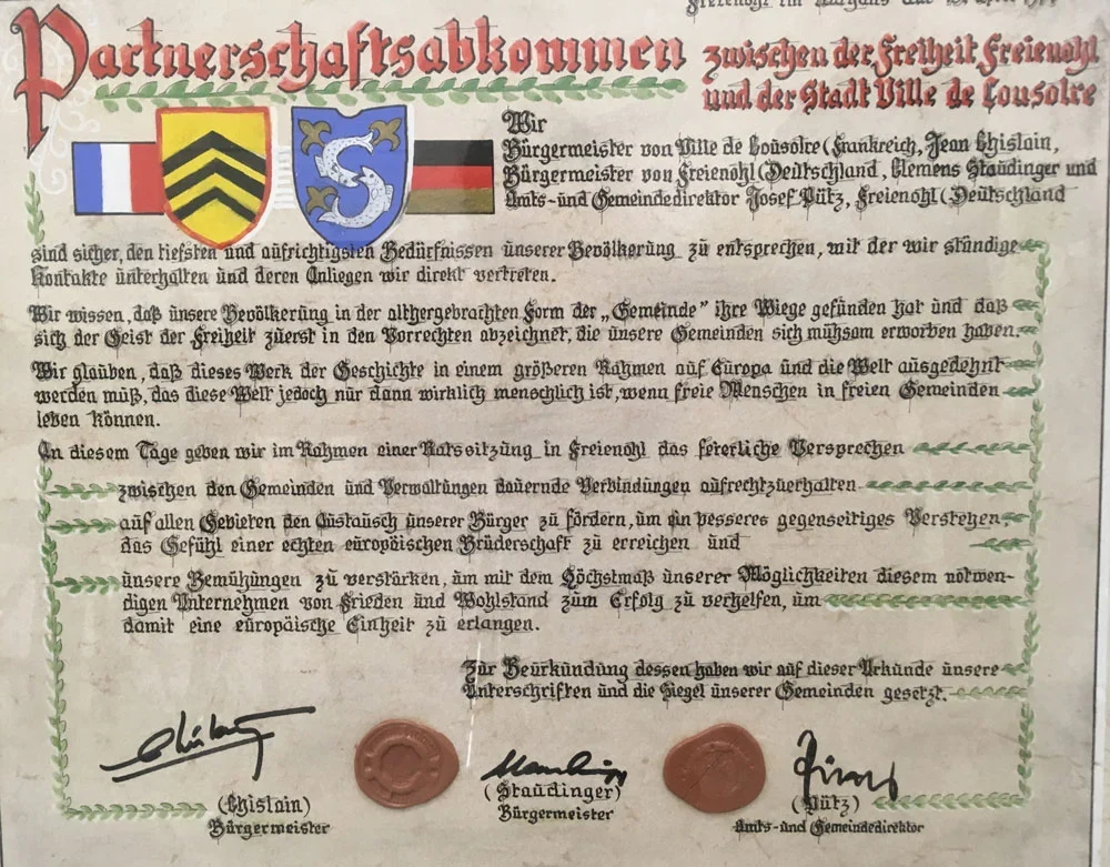 Urkunde über das Partnerschaftsabkommen
