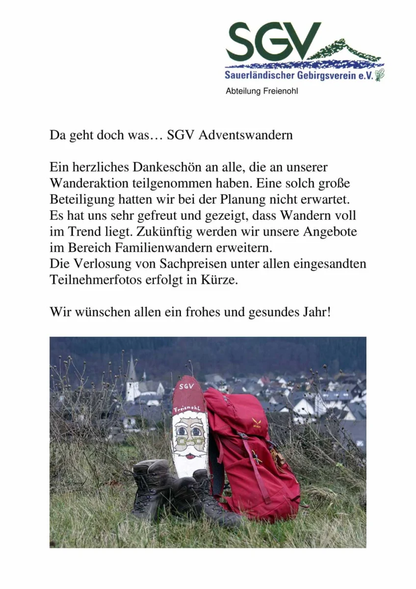 SGV-Adventswander-Aktion
