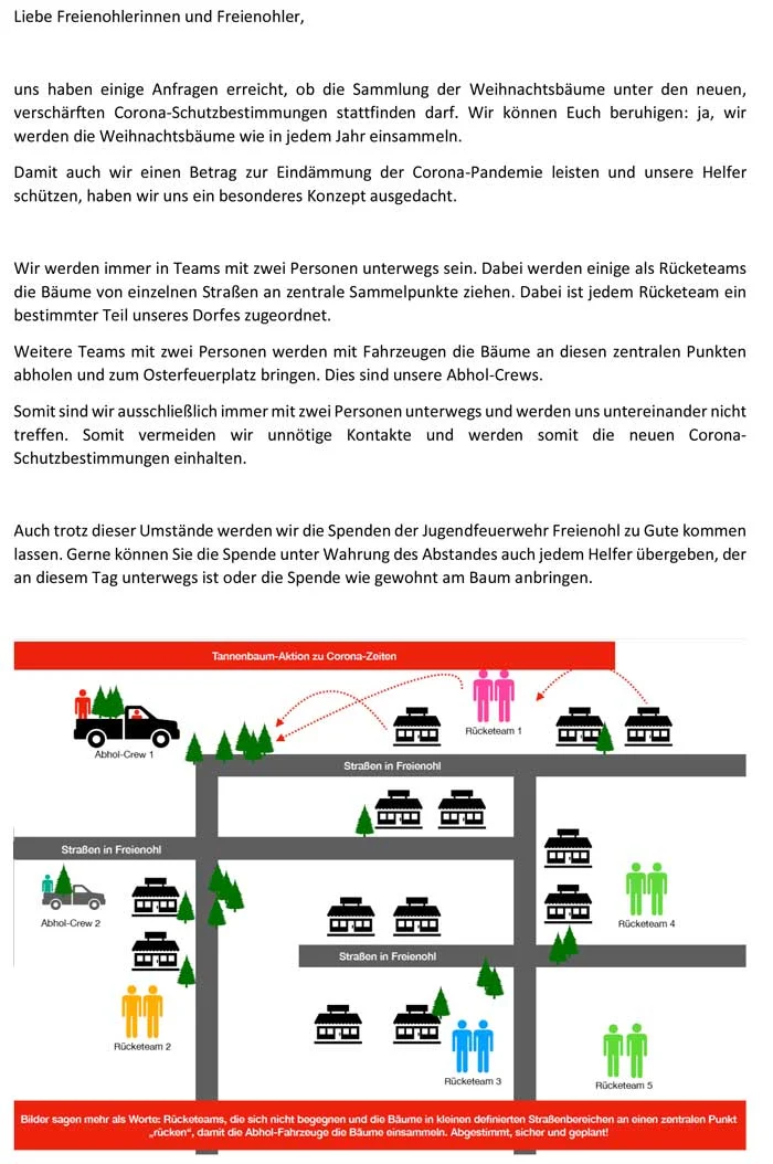 Weihnachtsbaumsammlung am 16.01.2020