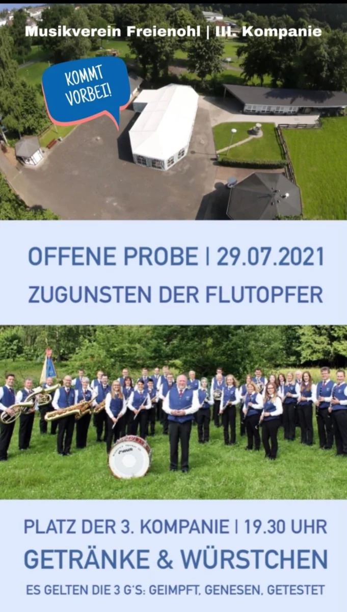 Offene Probe des Musikvereins zugunsten der Flutopfer
