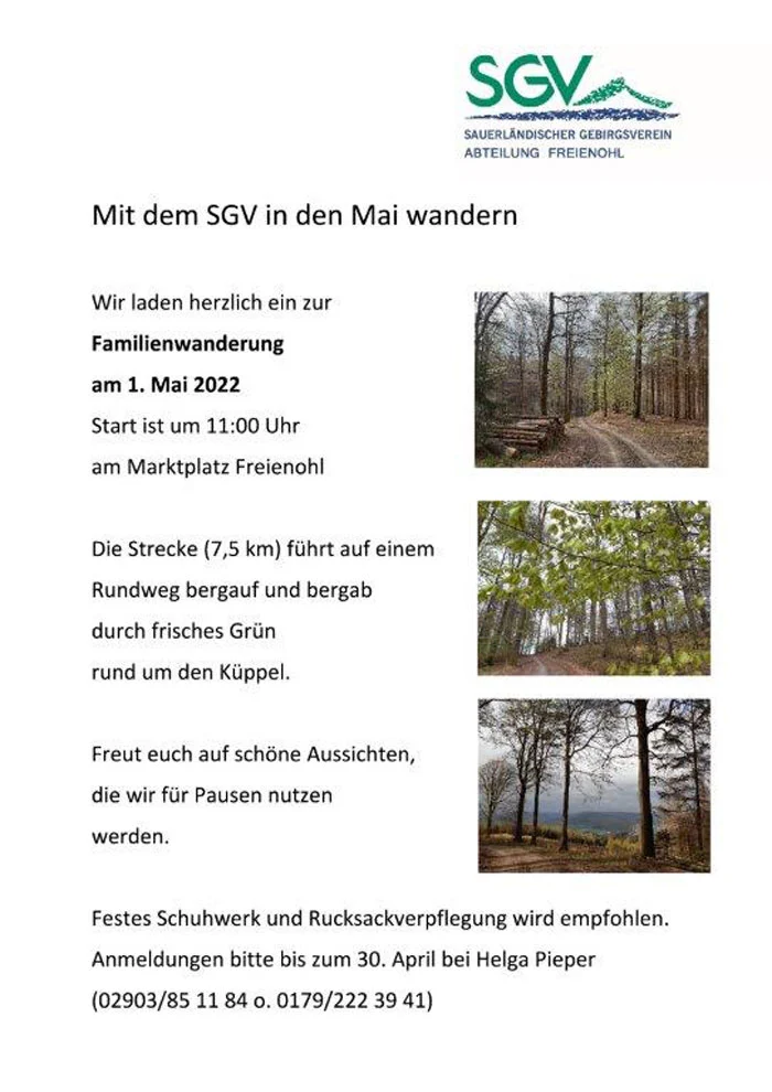 Maiwanderung des SGV Freienohl
