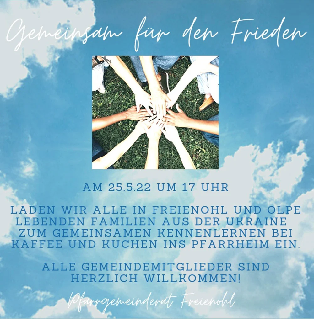 "Gemeinsam für den Frieden" im Pfarrheim
