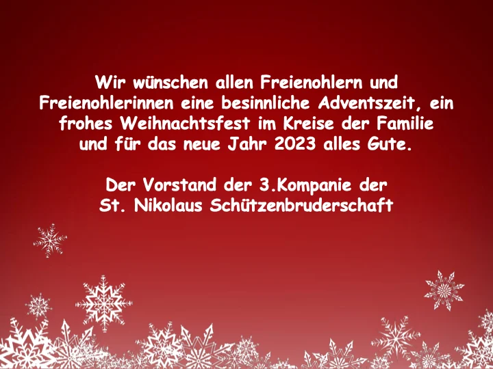 Weihnachtsgruß 2022 der 3. Kompanie
