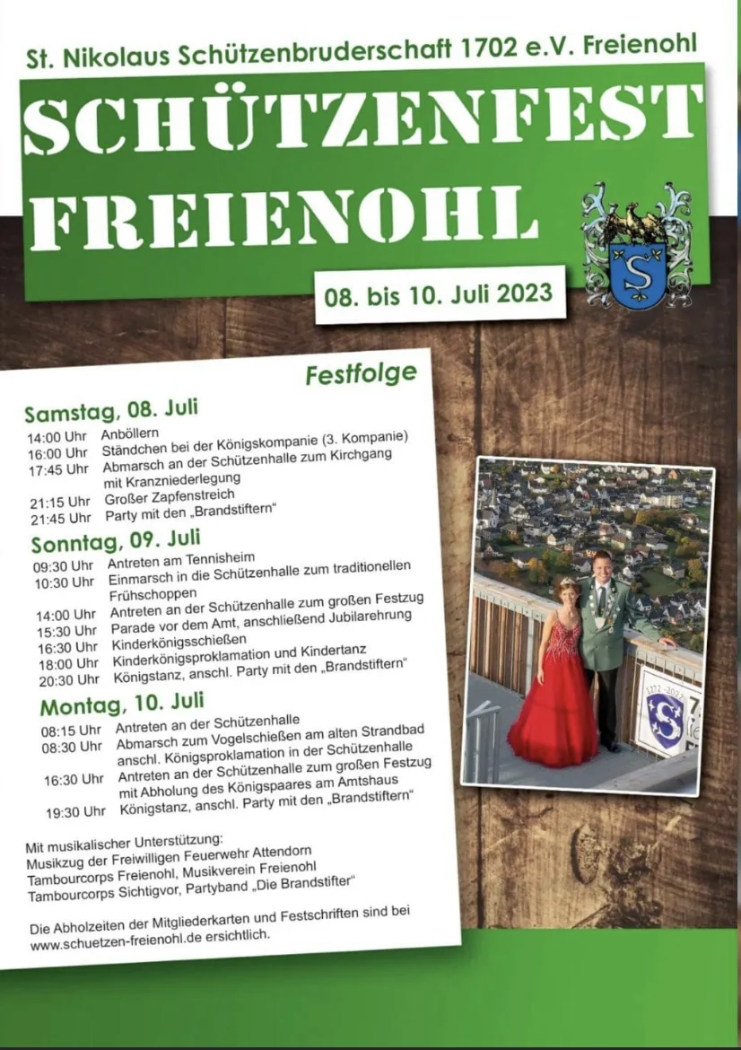 Festfolge Schützenfest 2023
